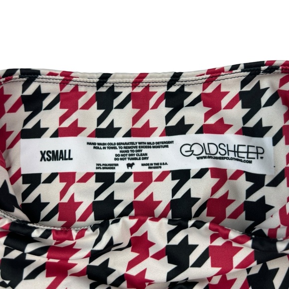 Goldsheep Leggings Tights Womens Size XS White Red Black - Picture 6 of 11